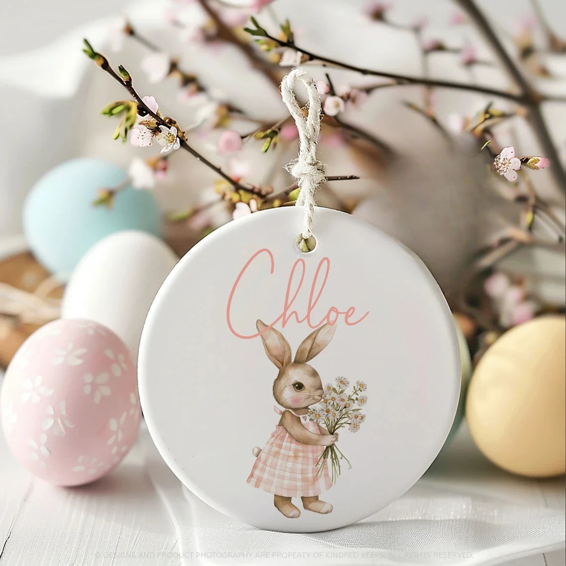 Personalized Easter Basket Tag - girl image