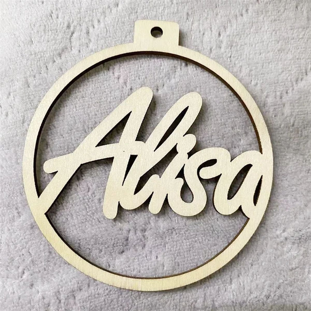 Personalized Wooden Snowflake Name Ornaments - Style 9 image