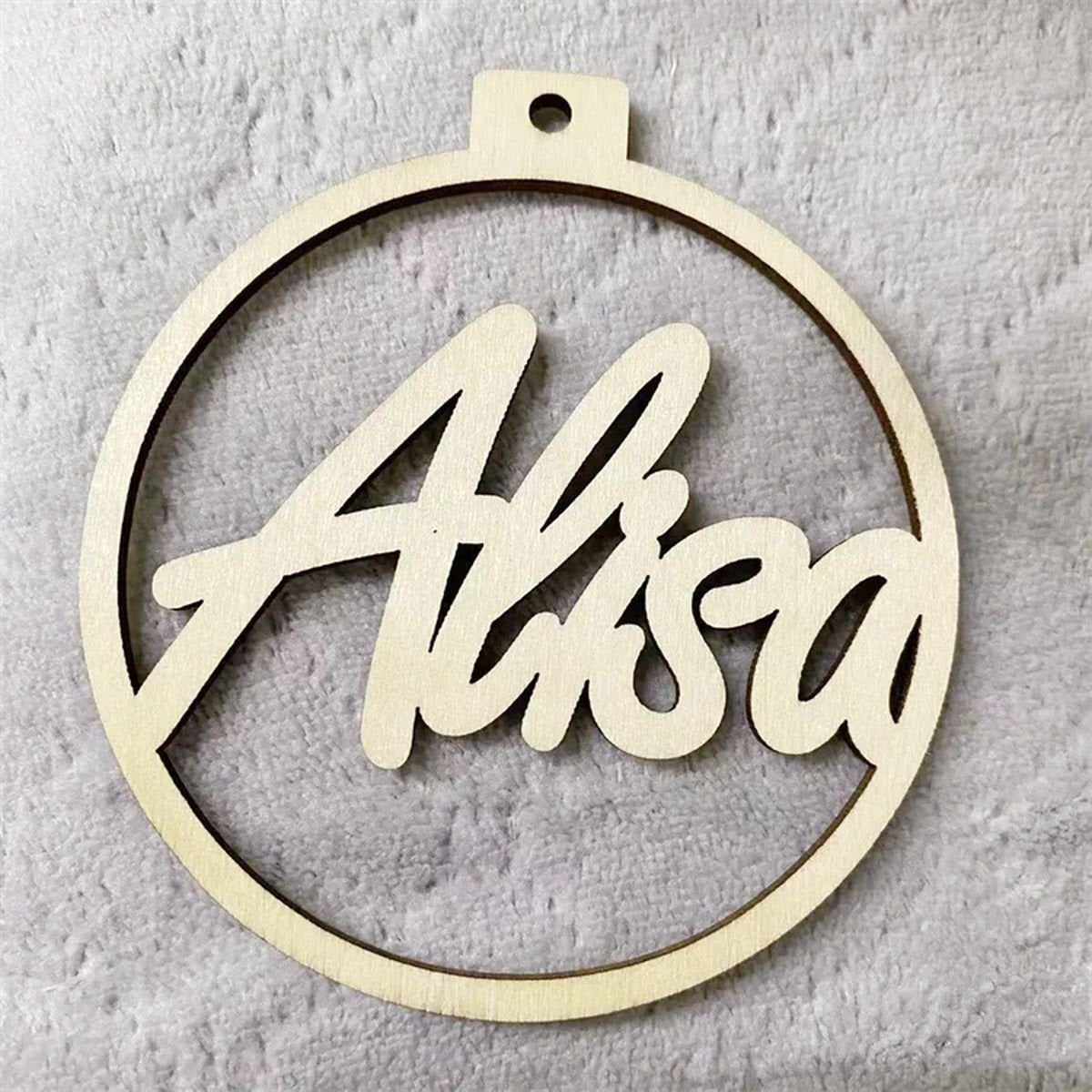 Personalized Wooden Snowflake Name Ornaments - Style 9 image