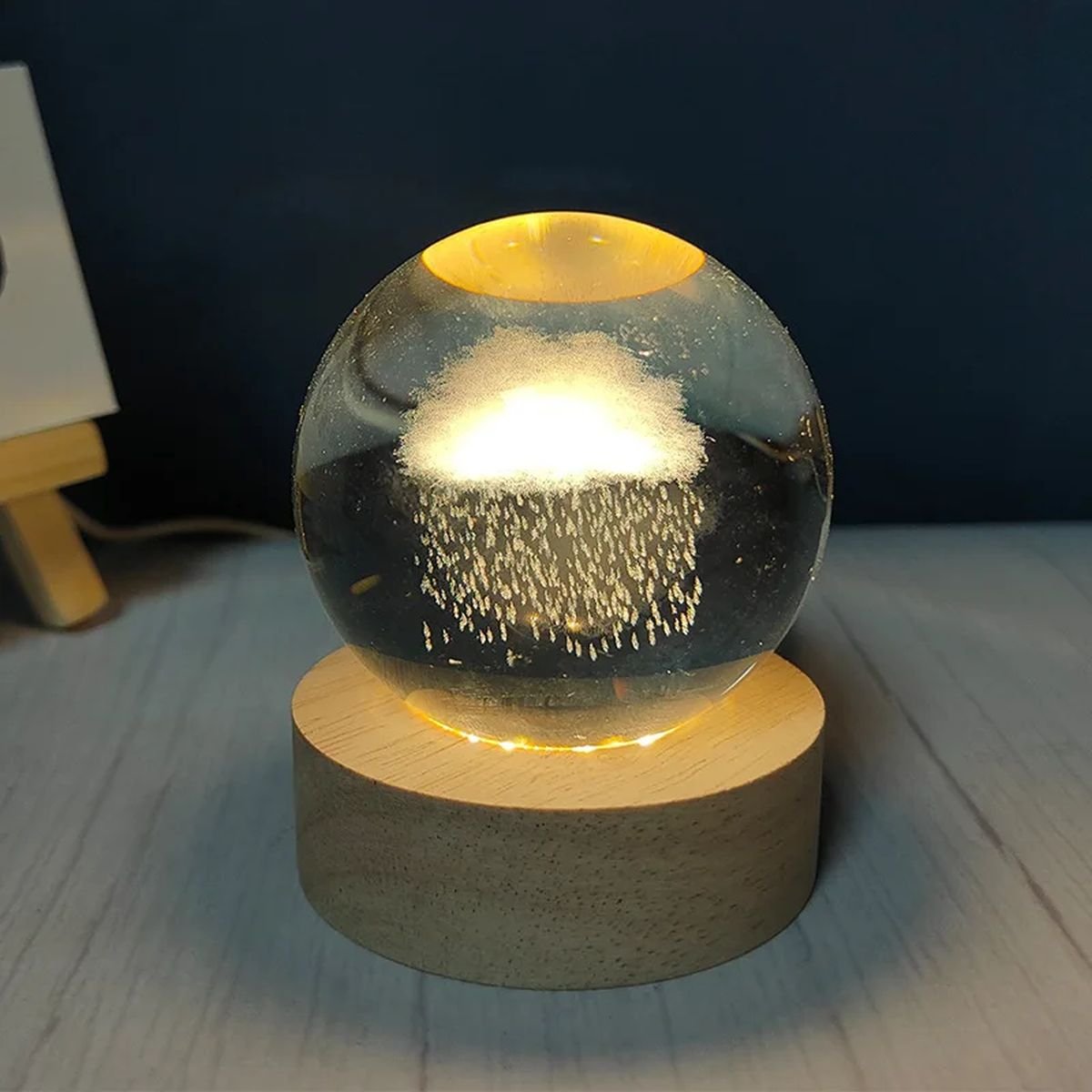 New 3D LED Crystal Ball - rain image