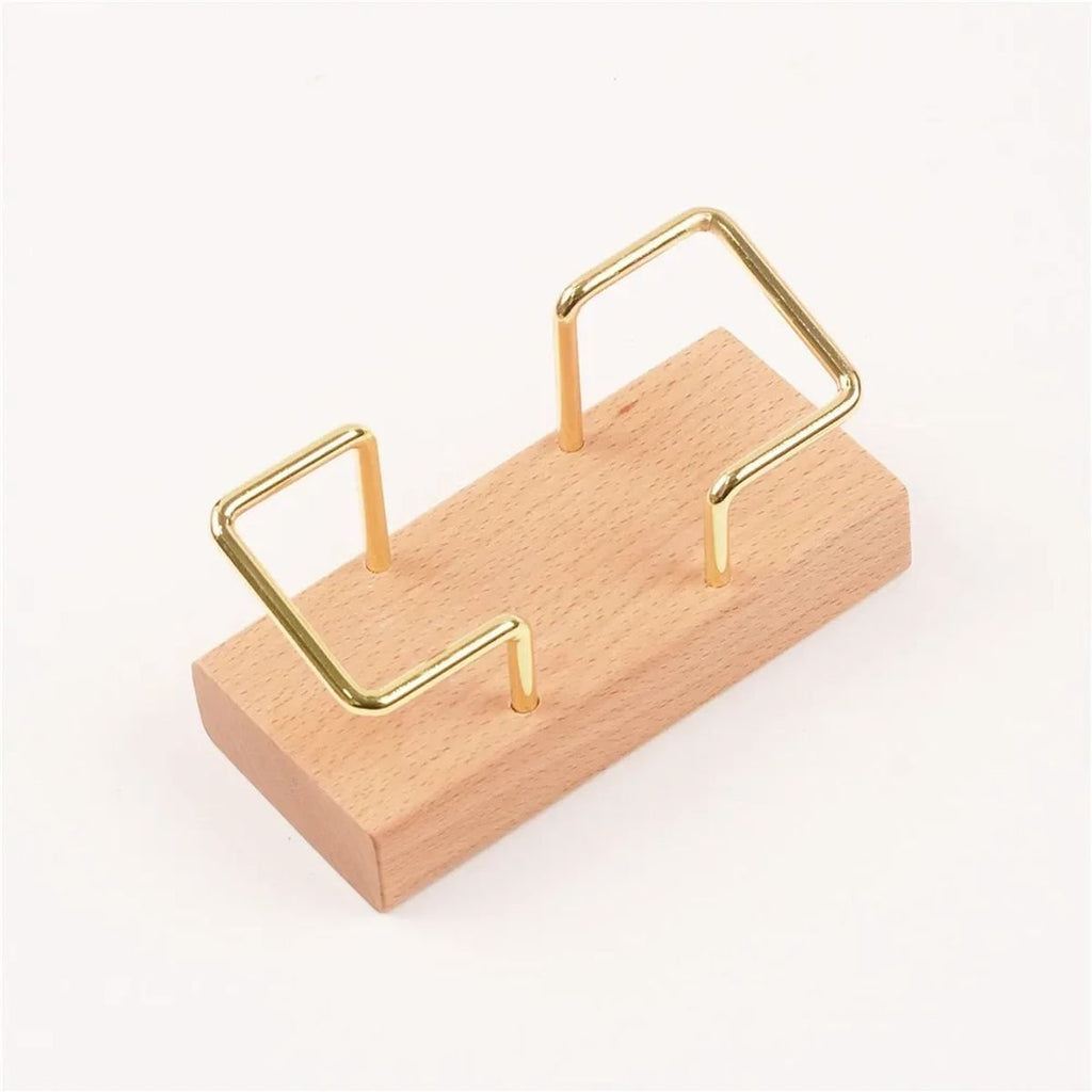 Business Wooden Card Holder Organizer - Style A-Beach Wood image