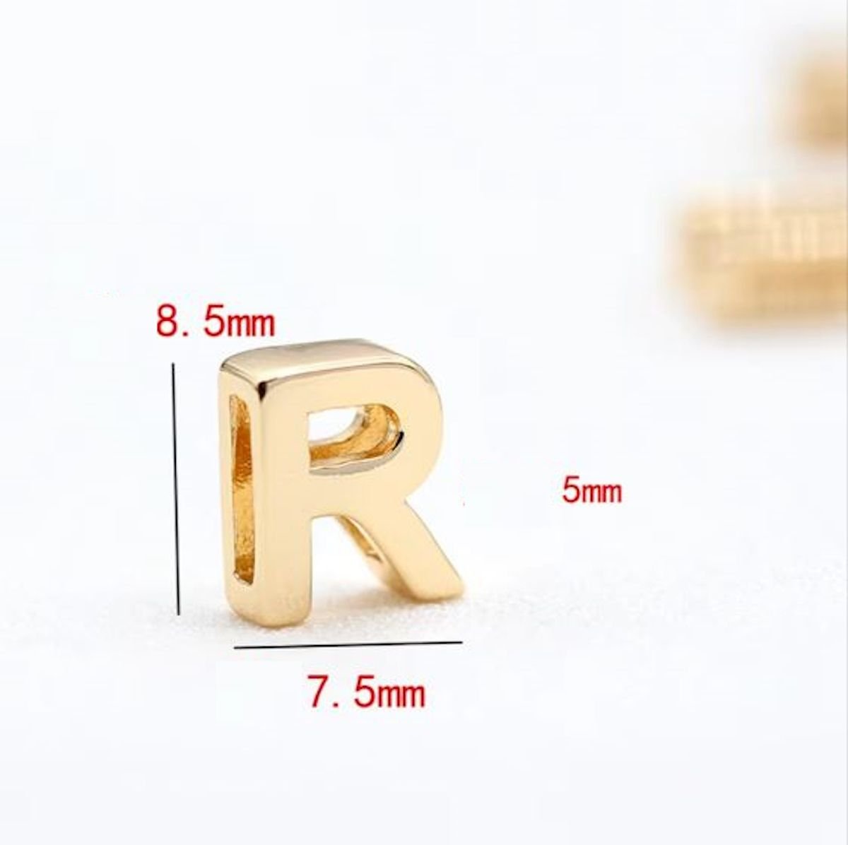 26 Alphabet Charms Initial Letter Shaped Beads image 4