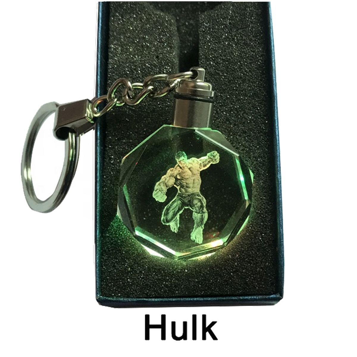 Keyring the Avengers Crystal Glass Keychain with Led Light image 8