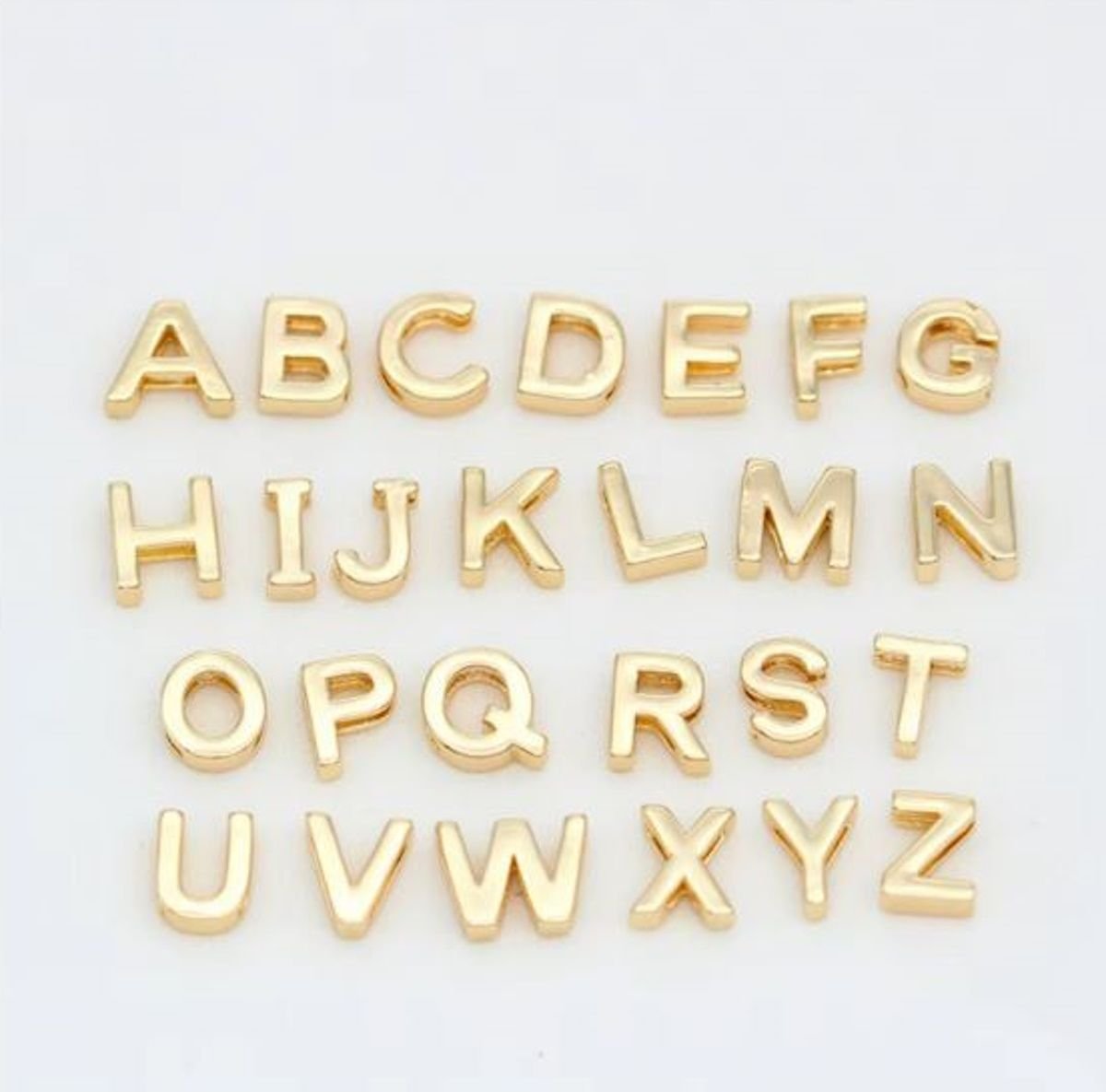 26 Alphabet Charms Initial Letter Shaped Beads - R image