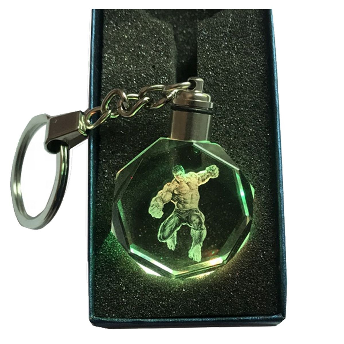 Keyring the Avengers Crystal Glass Keychain with Led Light image 1