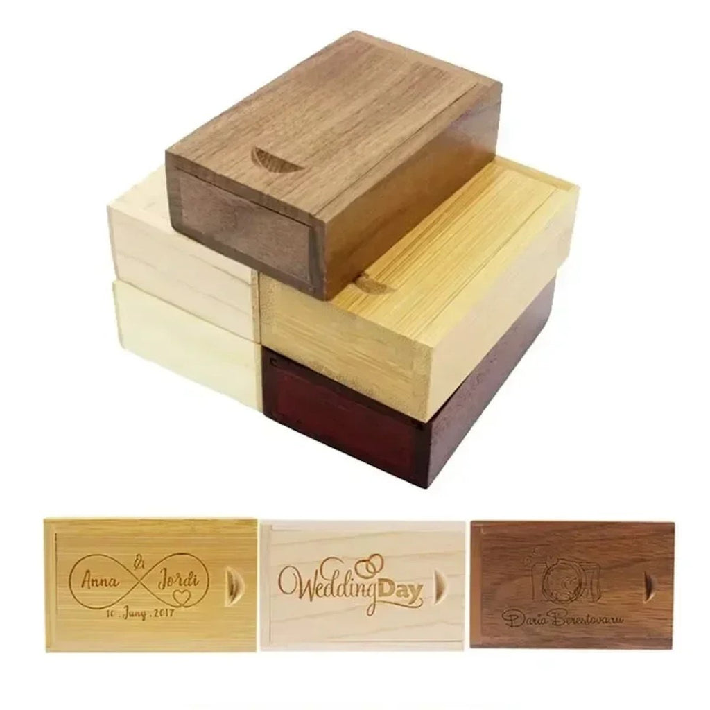 Solid Wood Storage Boxes With Sliding Top image 0