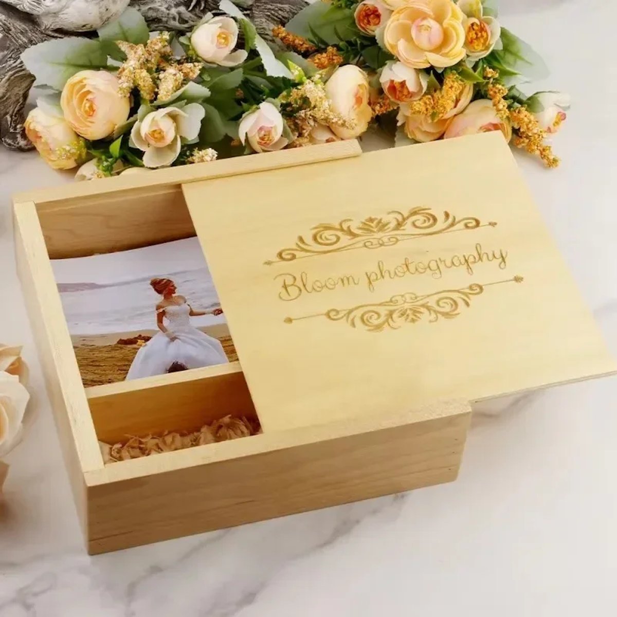 Engraved Wooden Storage Box image 0