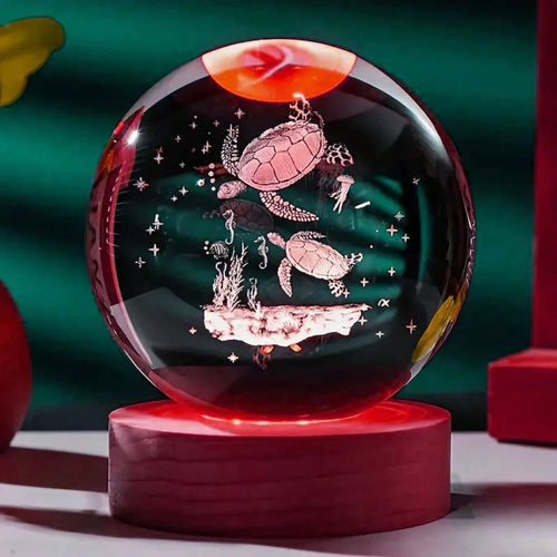 3D Turtle crystal ball image 1