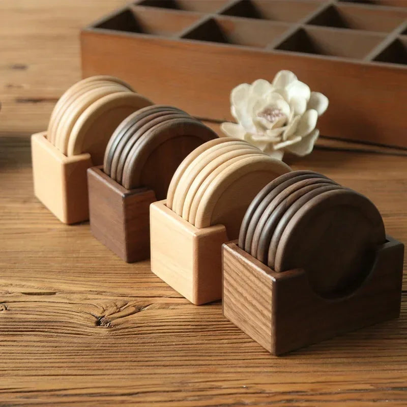 Customized Engraving Walnut Wood Coasters image 2