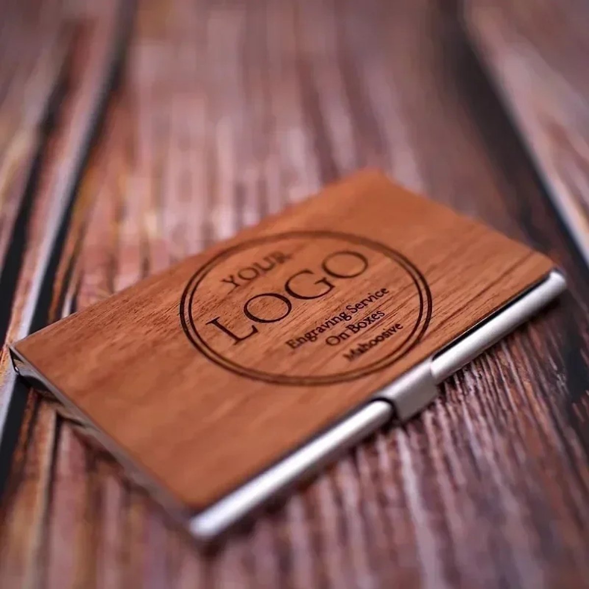 Wood Business Card Holder image 0