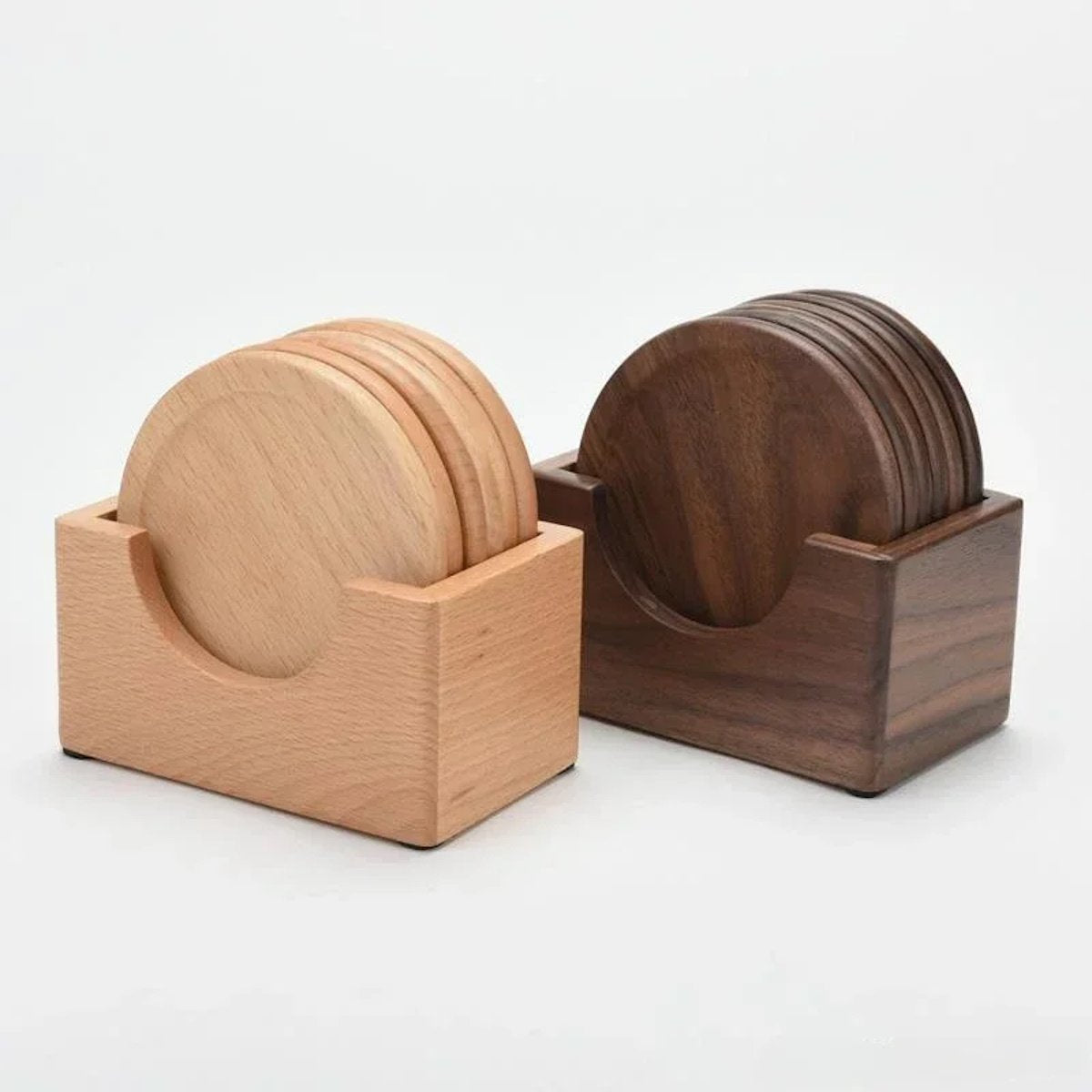 Customized Engraving Walnut Wood Coasters image 0