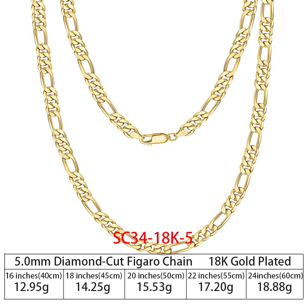 Gold Plated Jewellery - 16 inches(40cm), SC34-18K-5 image