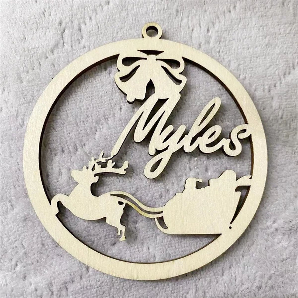 Personalized Wooden Snowflake Name Ornaments - Style 4 image