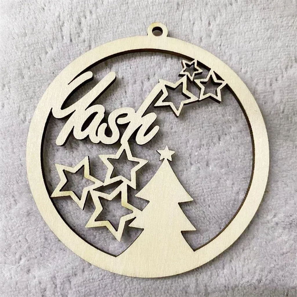 Personalized Wooden Snowflake Name Ornaments - Style 6 image