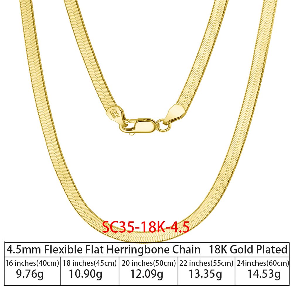 Gold Plated Jewellery - 18 inches(45cm), SC35-18K-4.5 image