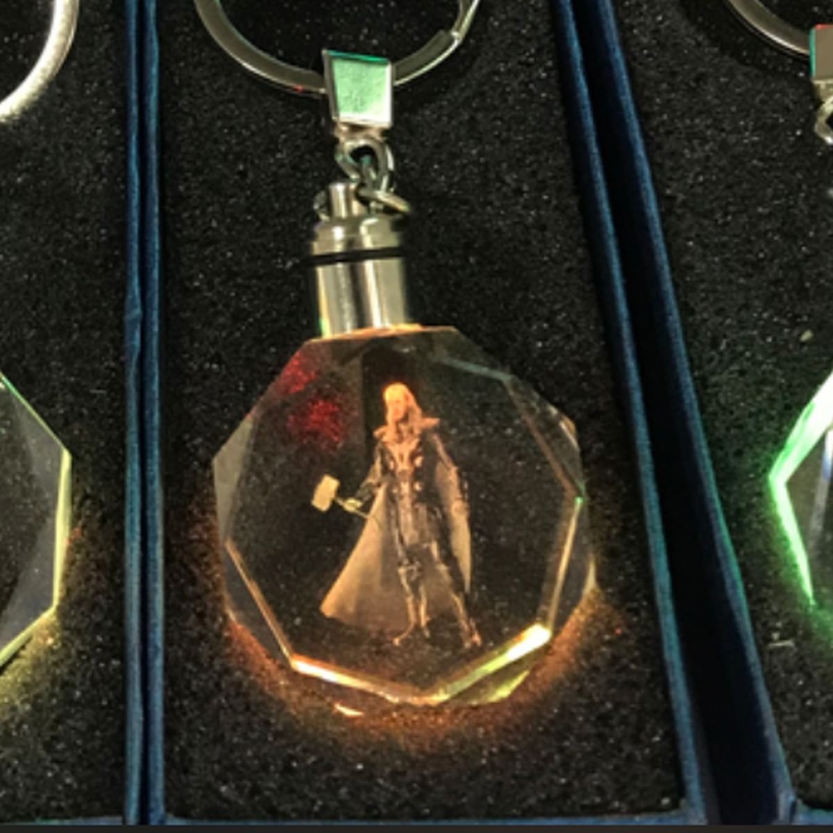 Keyring the Avengers Crystal Glass Keychain with Led Light image 4