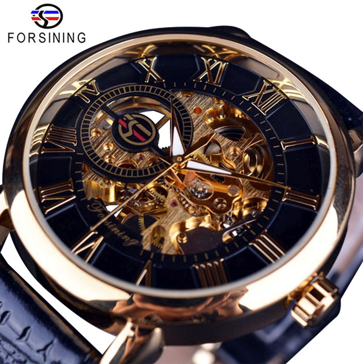 Automatic Mechanical Watch - Black Gold image