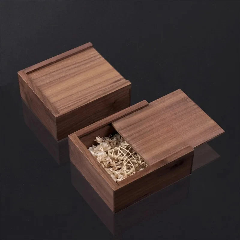 Solid Wood Storage Boxes With Sliding Top image 2