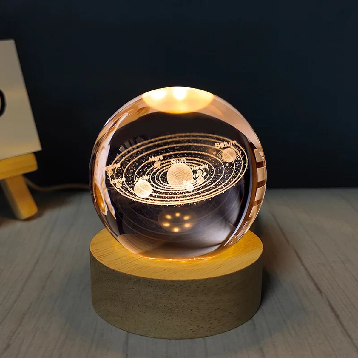 New 3D LED Crystal Ball - Solar system image