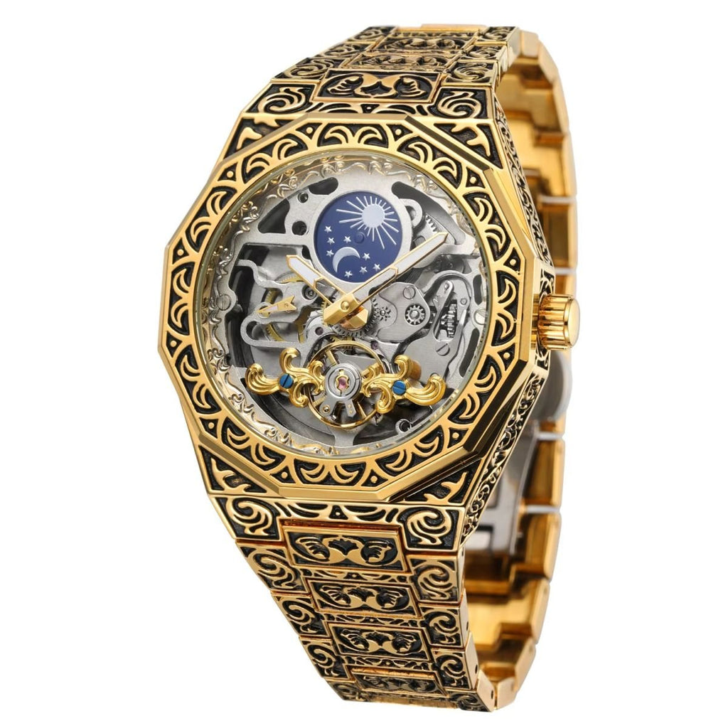 FORSINING "Retro-Aesthetic" Engraved Skeleton Automatic Watch image 5