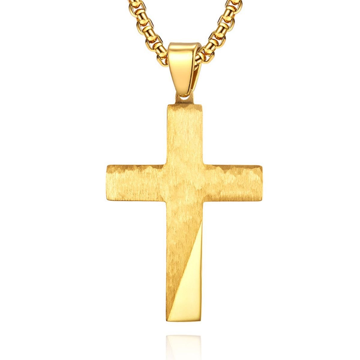 Cross Gold Stainless Steel Cross Pendant image 3