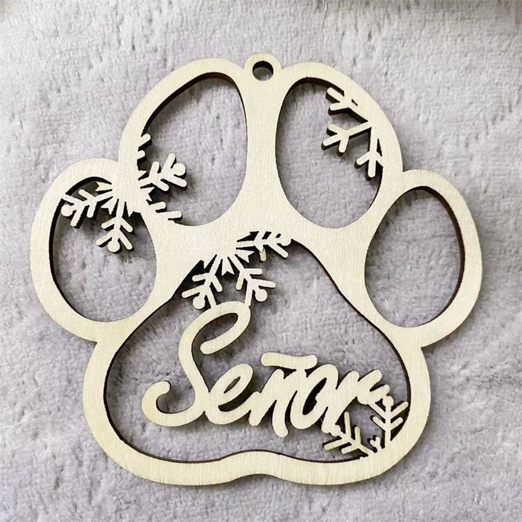 Personalized Wooden Snowflake Name Ornaments - Style 8 image