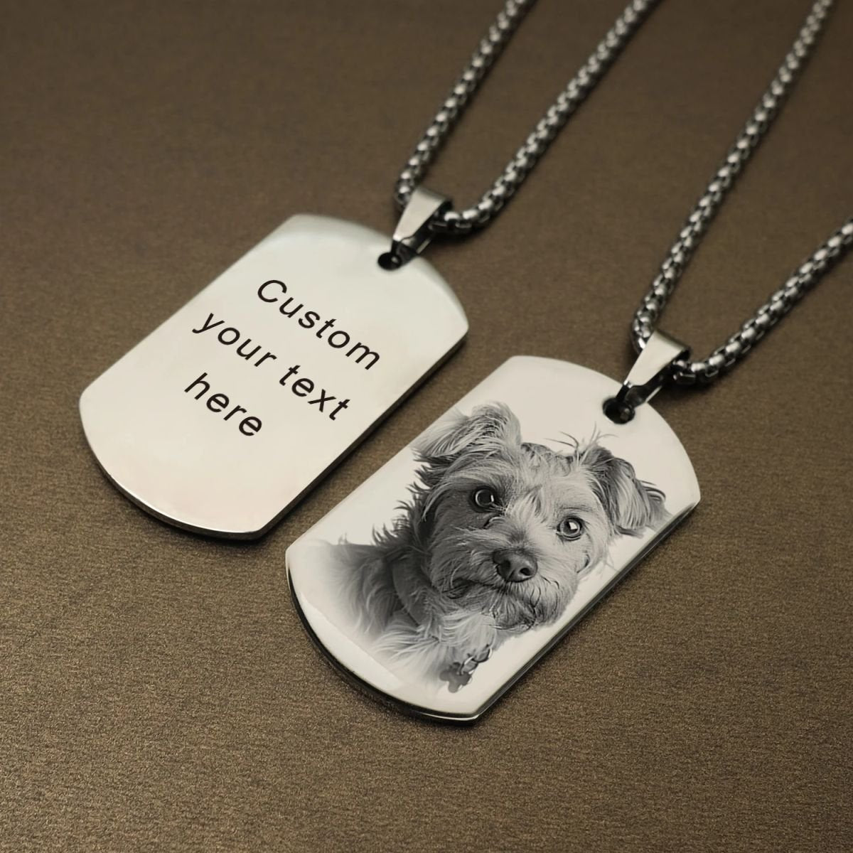 Custom Photo and Message Necklace Pendant image 1