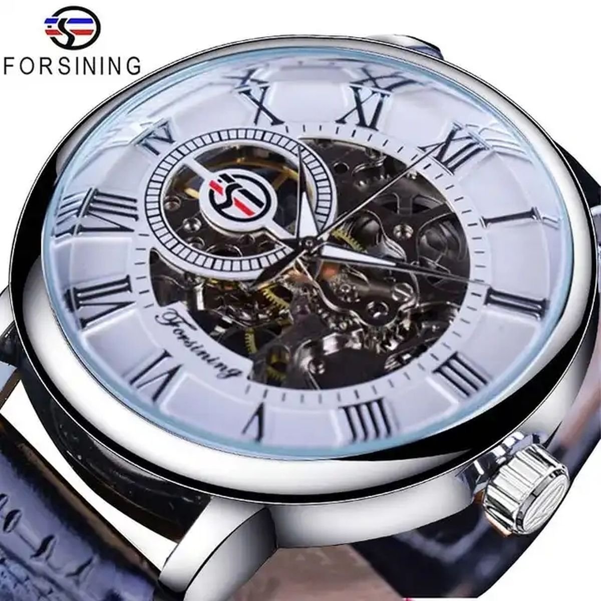 Automatic Mechanical Watch - silver white image