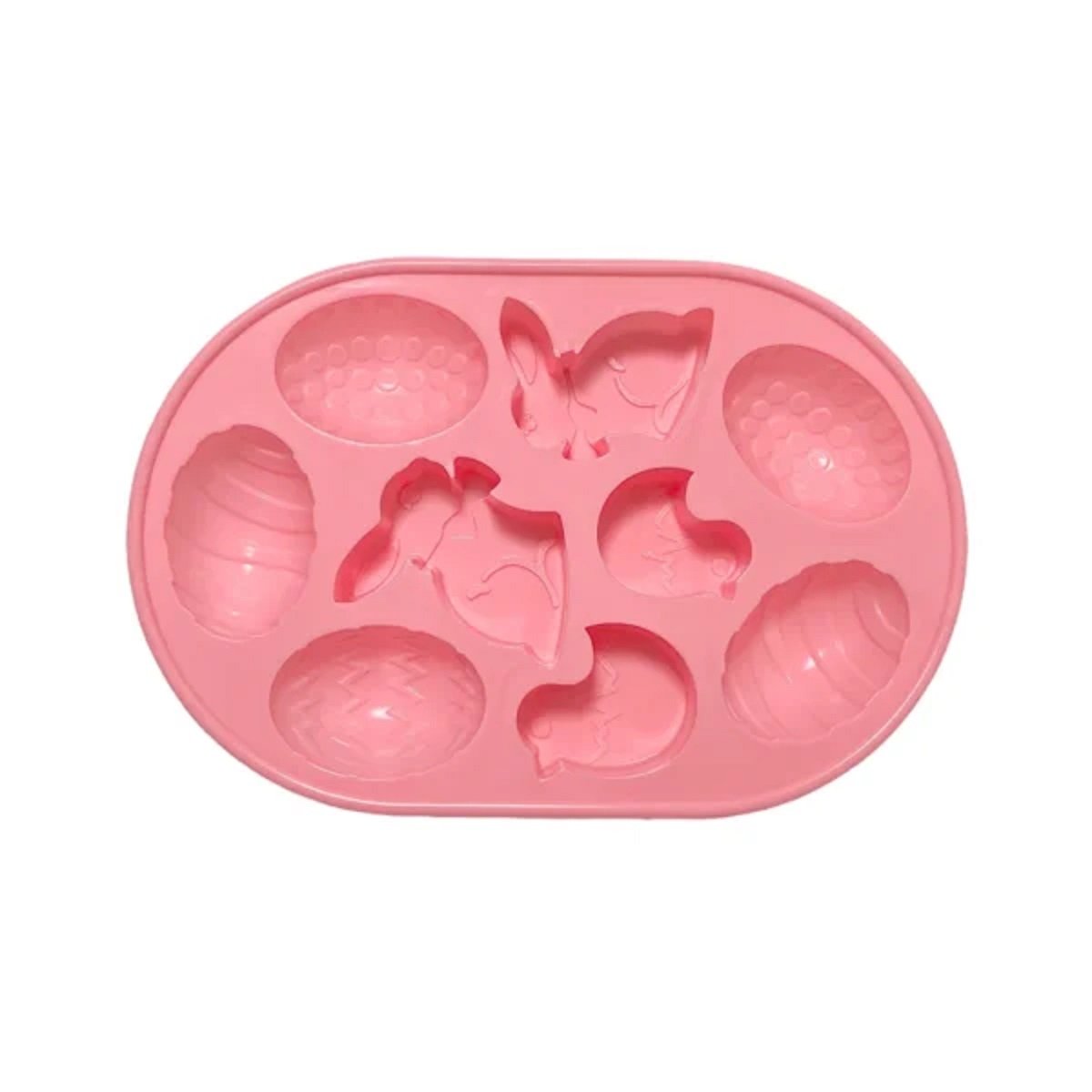 9-cavity rabbit shaped baking mould - 011pink image