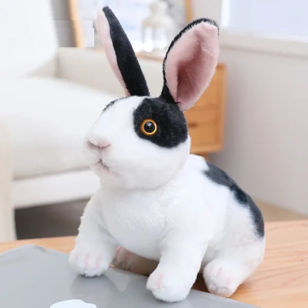 Rabbit Plush Toy - squat black 16cm image