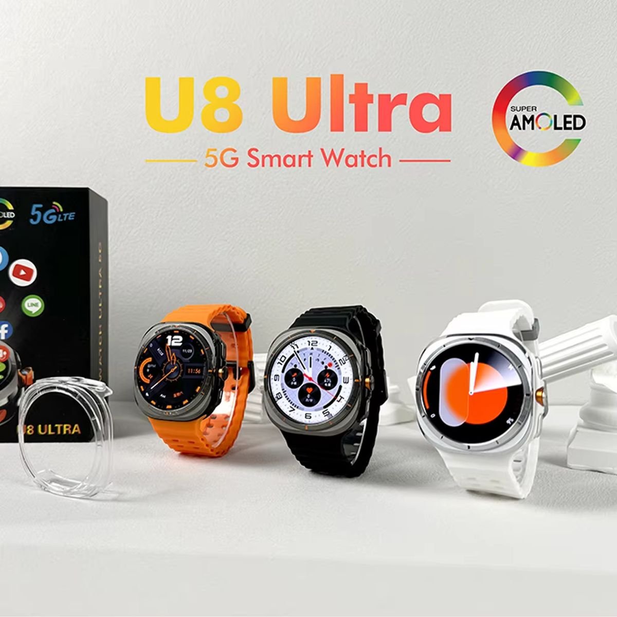 U8 Ultra 5G Android Smartwatch - 3GB+32GB Global Version for Men 2025 image 7