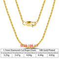 Gold Plated Jewellery - 16 inches(40cm), SC29-18K-1.7 image