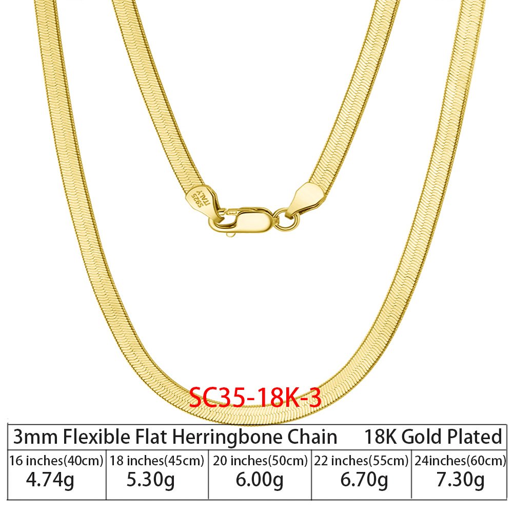 Gold Plated Jewellery - 20 inches(50cm), SC35-18K-3 image