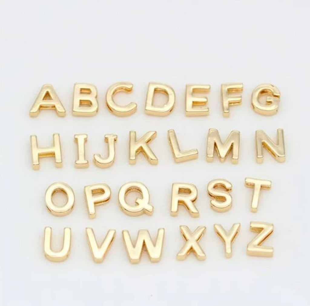 26 Alphabet Charms Initial Letter Shaped Beads - L image