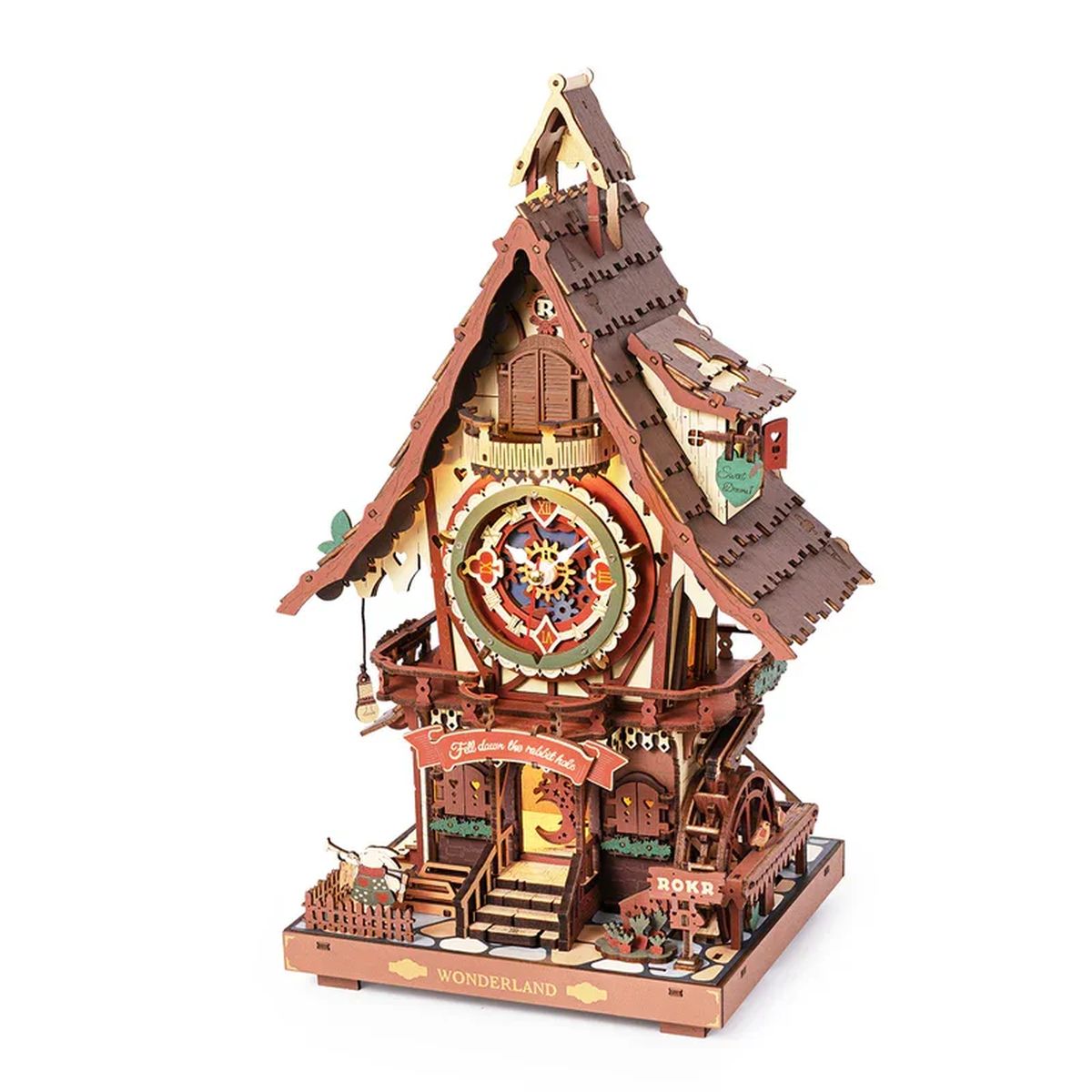 Robotime Rokr 3D Wooden Puzzle Cuckoo Clock Kit