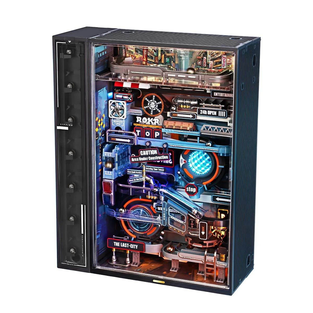 Robotime Rokr Marble Run Cyberpunk Gift 3D Puzzle Model Gaming Decoration Automatic DIY Home Decor for Men