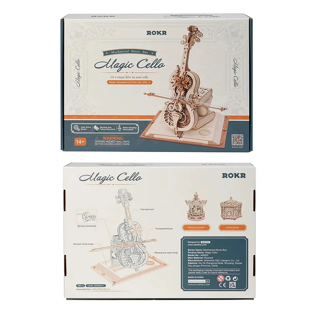 Robotime ROKR 3D Wooden Puzzle Magic Cello