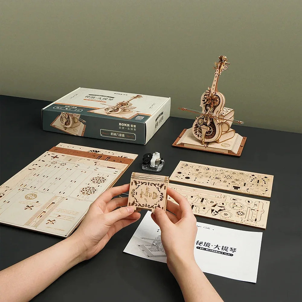 Robotime ROKR 3D Wooden Puzzle Magic Cello