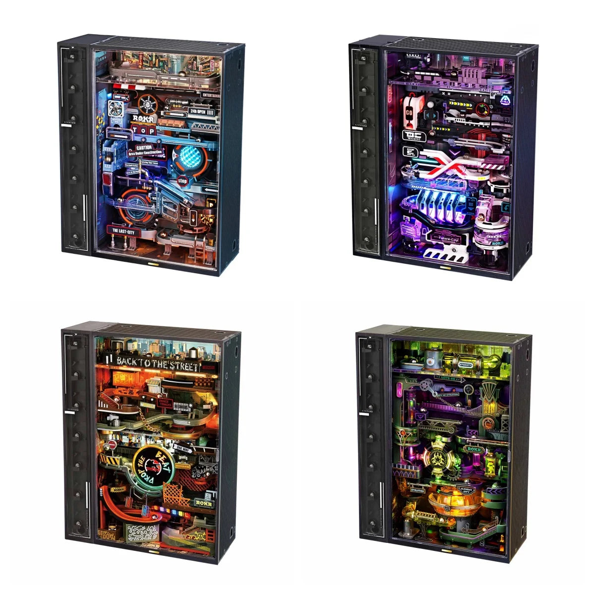 Robotime Rokr Marble Run Cyberpunk Gift 3D Puzzle Model Gaming Decoration Automatic DIY Home Decor for Men