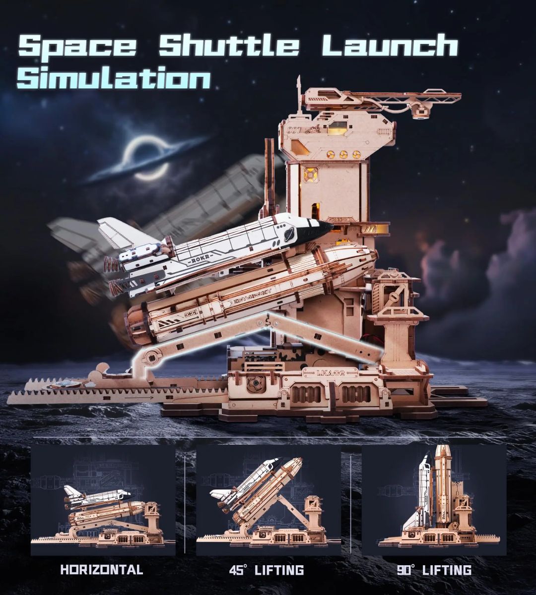 Robotime Space Shuttle 3D Wooden Puzzle
