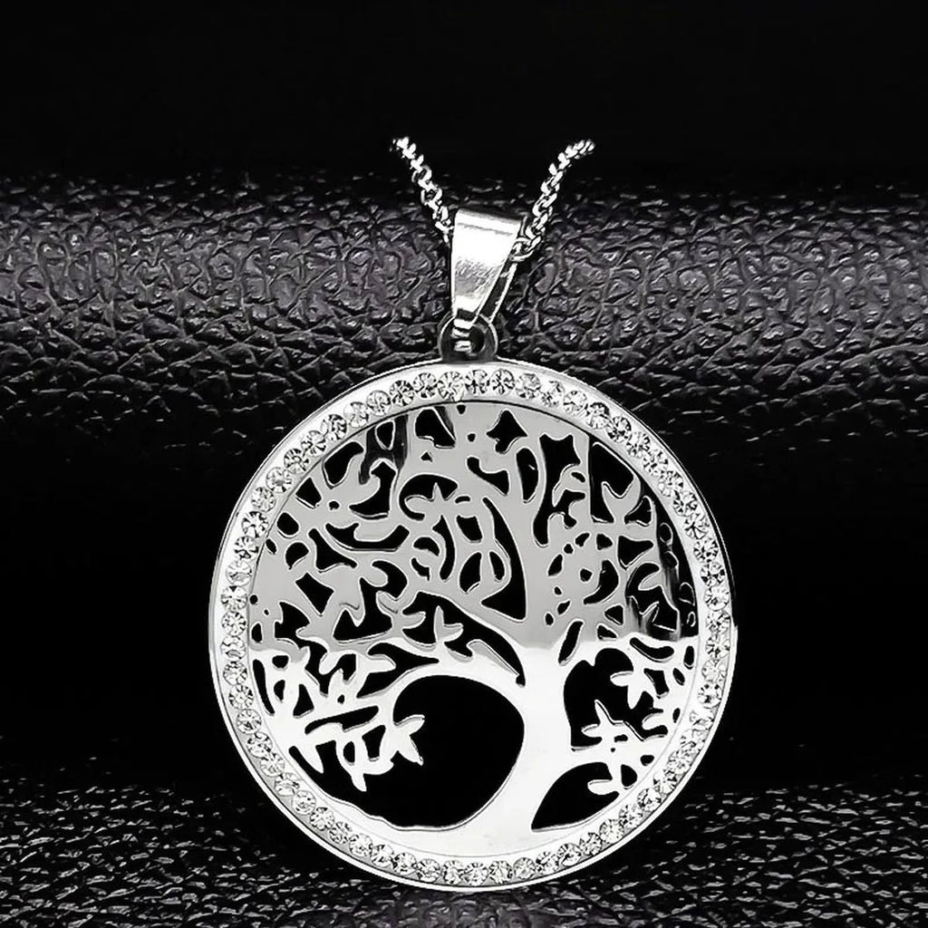 Tree of Life Crystal Stainless Steel
