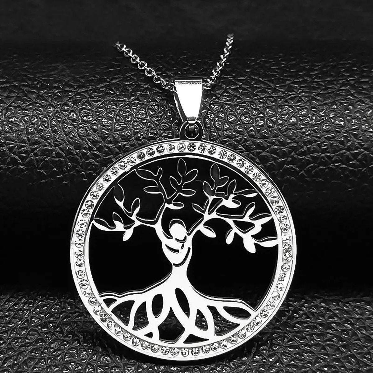 Tree of Life Crystal Stainless Steel