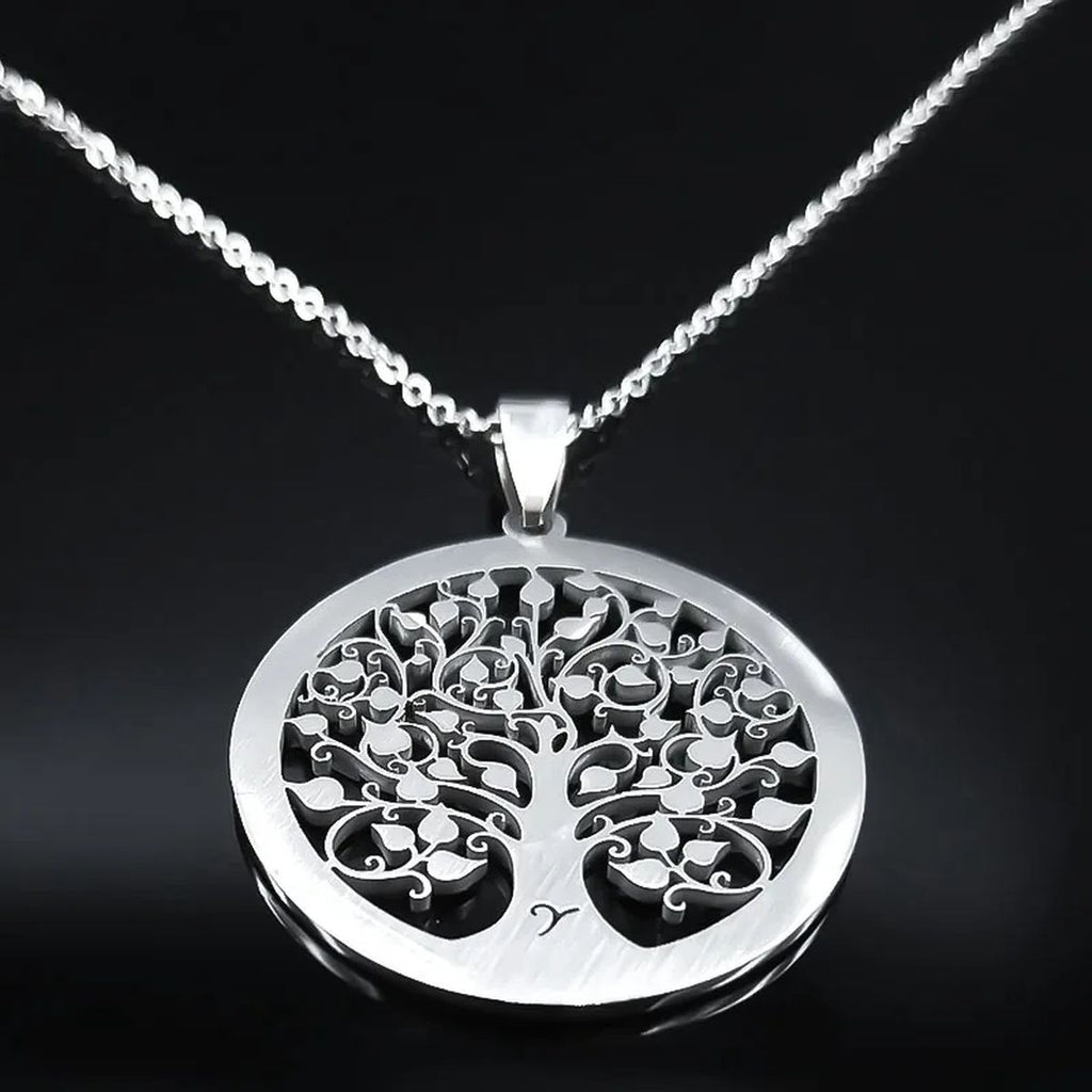 Tree of Life Crystal Stainless Steel