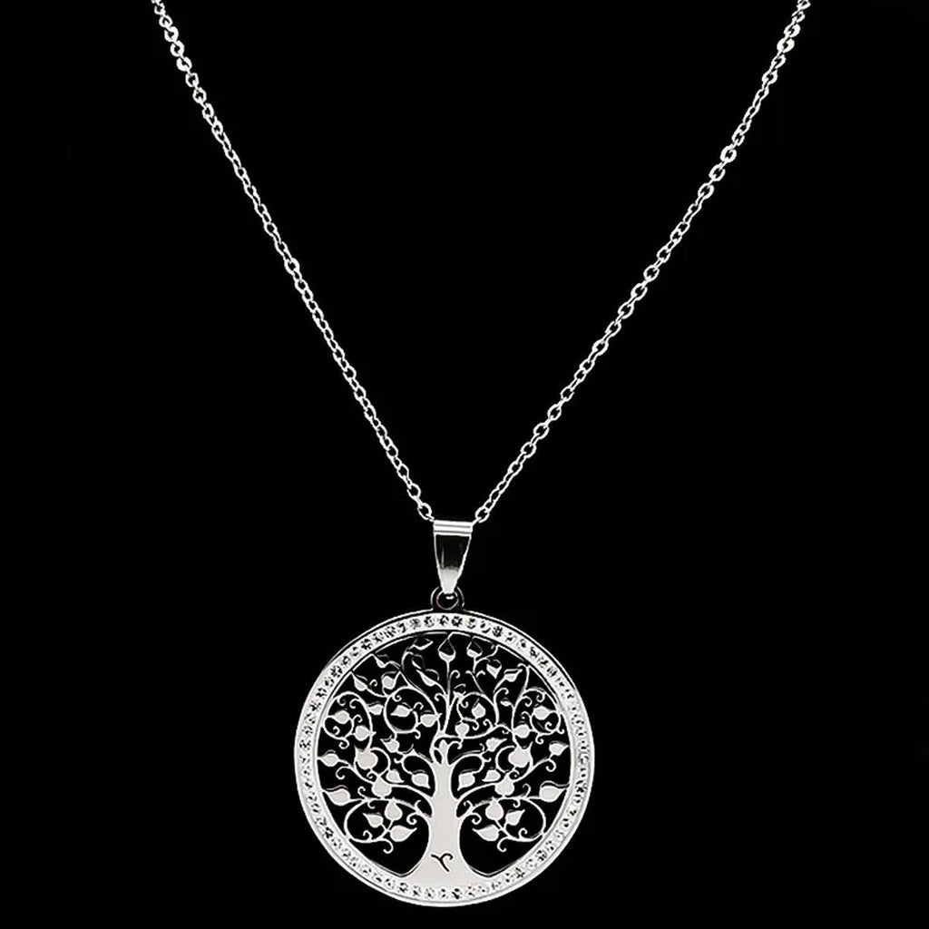 Tree of Life Crystal Stainless Steel
