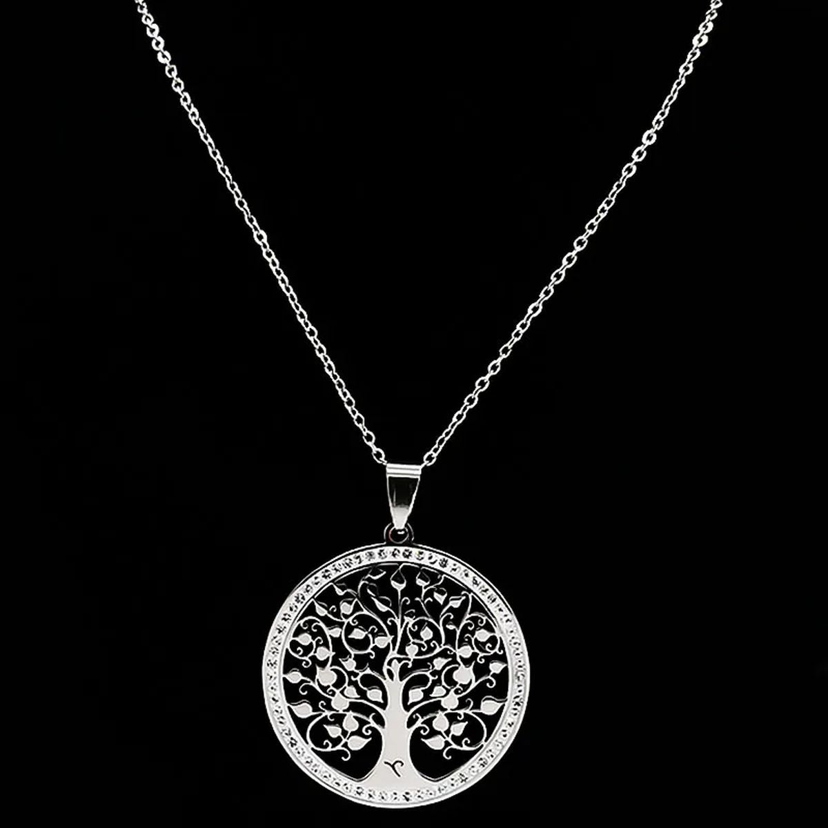 Tree of Life Crystal Stainless Steel