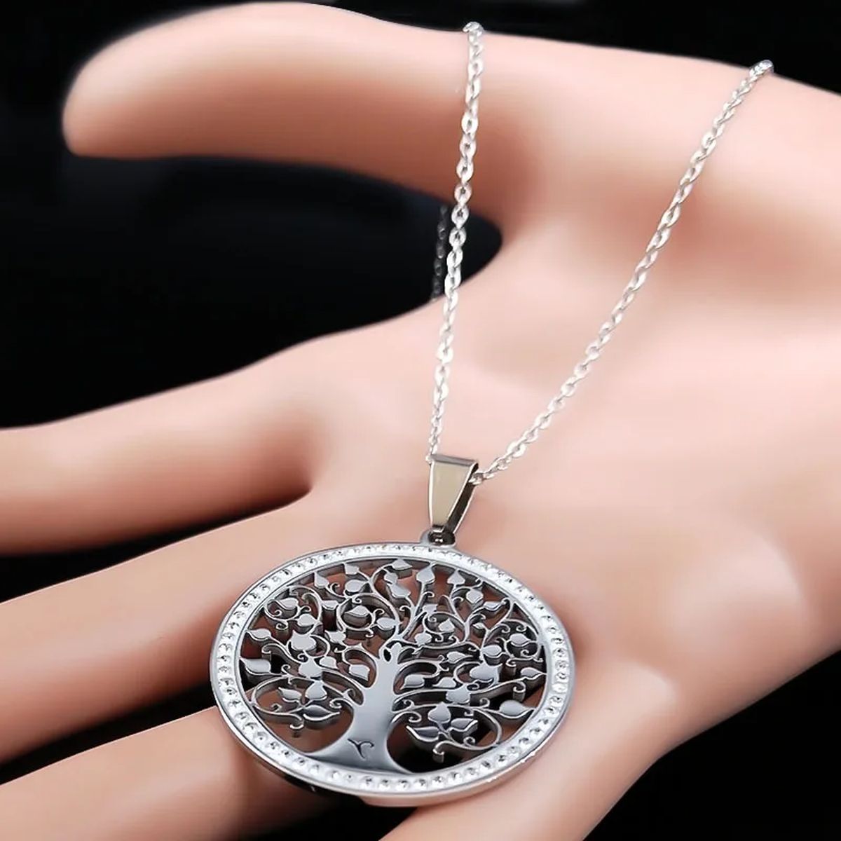 Tree of Life Crystal Stainless Steel