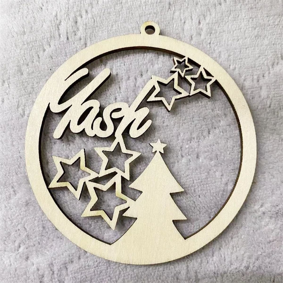 Personalized Wooden Snowflake Name Ornaments image 12