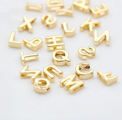 26 Alphabet Charms Initial Letter Shaped Beads image 0