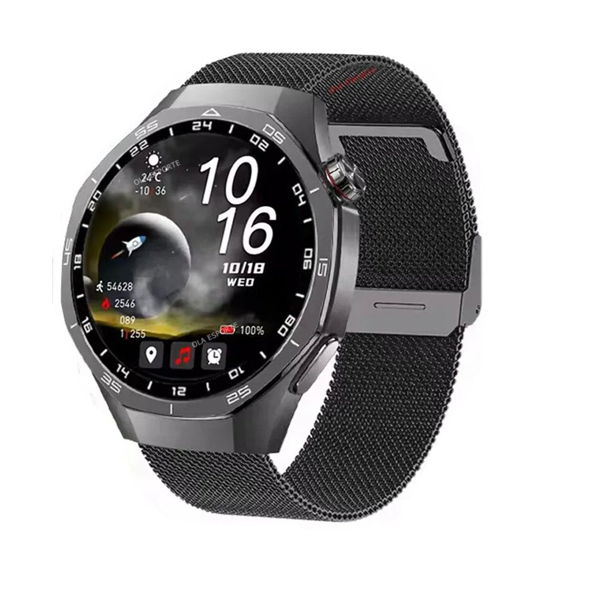 Smart Watch 5 Pro AMOLED HD Screen - Black Milan image