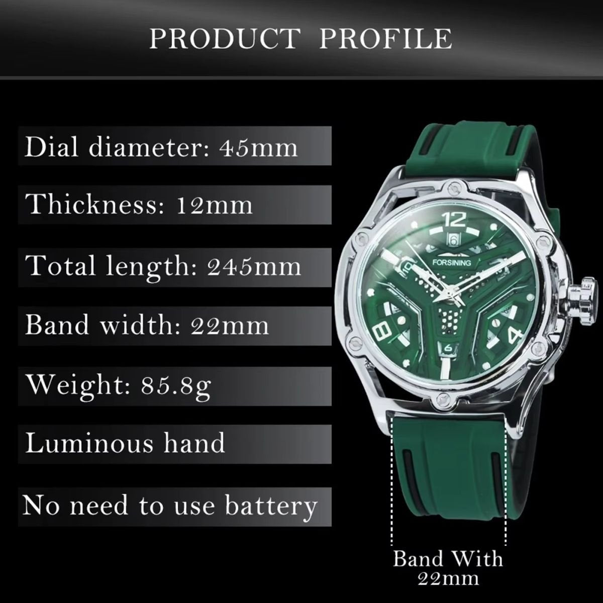 Automatic Mechanical Sports Watches image 2